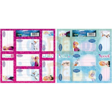 Naklejki na zeszyty Derform Frozen, 7szt - 2